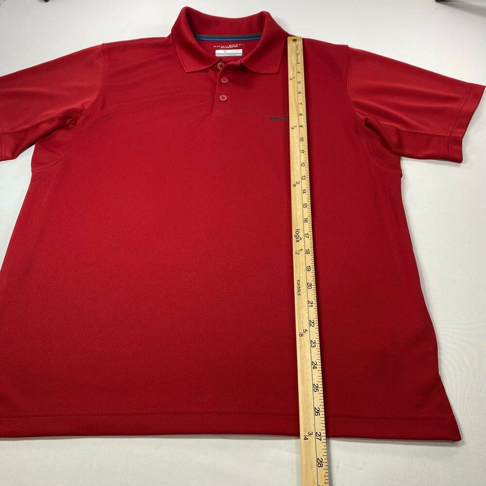 Columbia Omni‑Shade Polo Men’s M Red – Performance Sun Protection - Picture 3 of 7